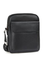 HL 11-609115 Сумка мужская натуральная кожа (черный/20,5*27*6/натуральная кожа/Hogerland)