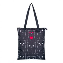 SH-7 Сумка-Шоппер ACROSS (Черный/38*43*1/полиэстер/0,15 кг)