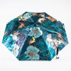 637190 Зонт женский, 3 слож, полный автомат, ручка пласт.прямая (Мультиколор/8-58/сатин/Goroshek)