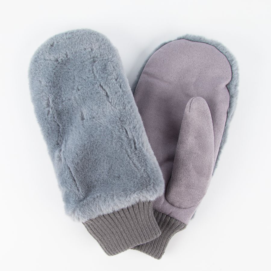 144322L-13863-08 Варежки женские Russian Look, серый (м) (Серый/полиэстер/Russian Look)