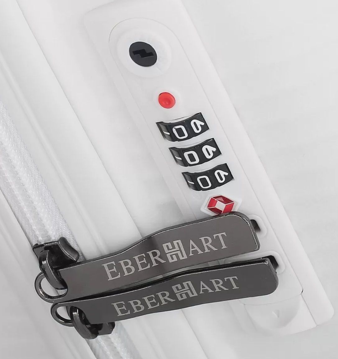 47B-010-420 Чемодан 4-х колесный (Белый/37*55*22/полипропилен/S/2,5 кг/35 литров/Eberhart)