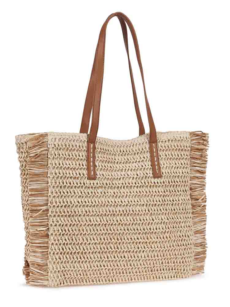 112-015-60 Сумка пляжная светло-бежевый (Бежевый/42*33*13/целлюлоза/Redmond)