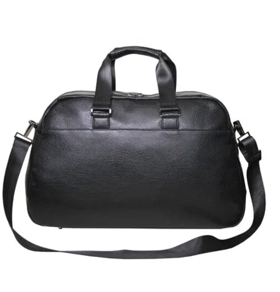 2-288 Сумка дорожная экокожа (черный) (Черный/52*33*18/Экокожа)