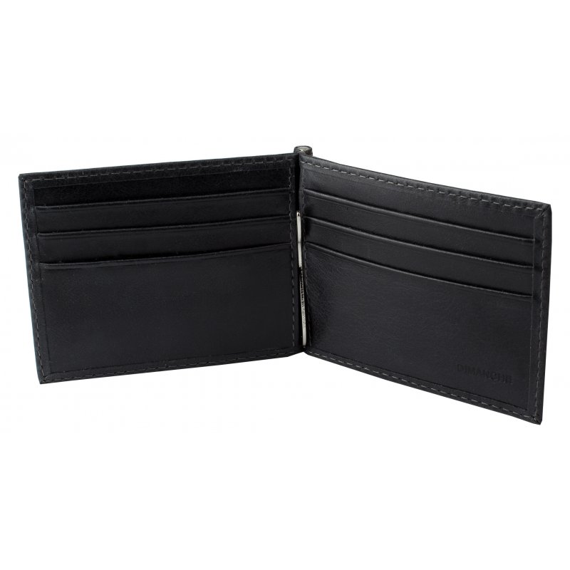 889/К Зажим для денег (Camel) черный (черный/натуральная кожа/Dimanche)