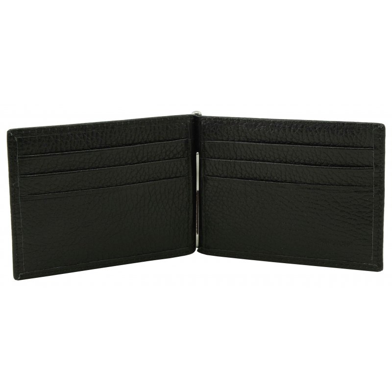 189 Зажим для денег (Street)  (черный/11*8*0,5/натуральная кожа/Dimanche)