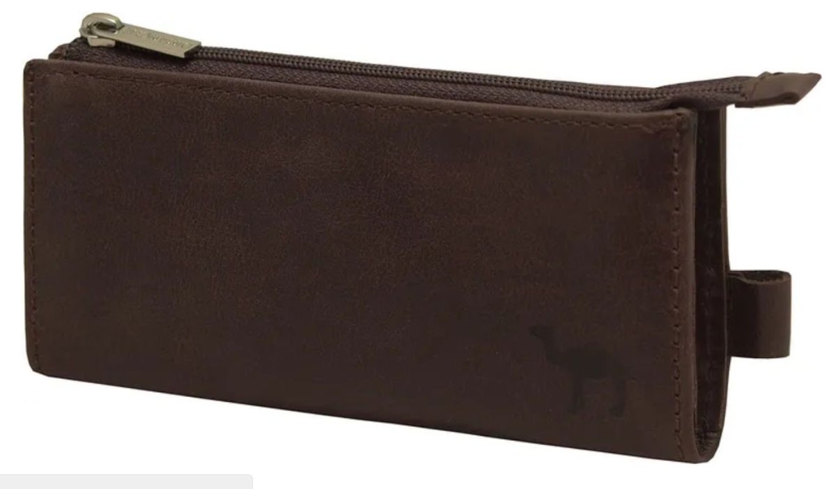 318/К Ключница L с двумя молниями (Camel)  (коричневый/натуральная кожа/Dimanche)