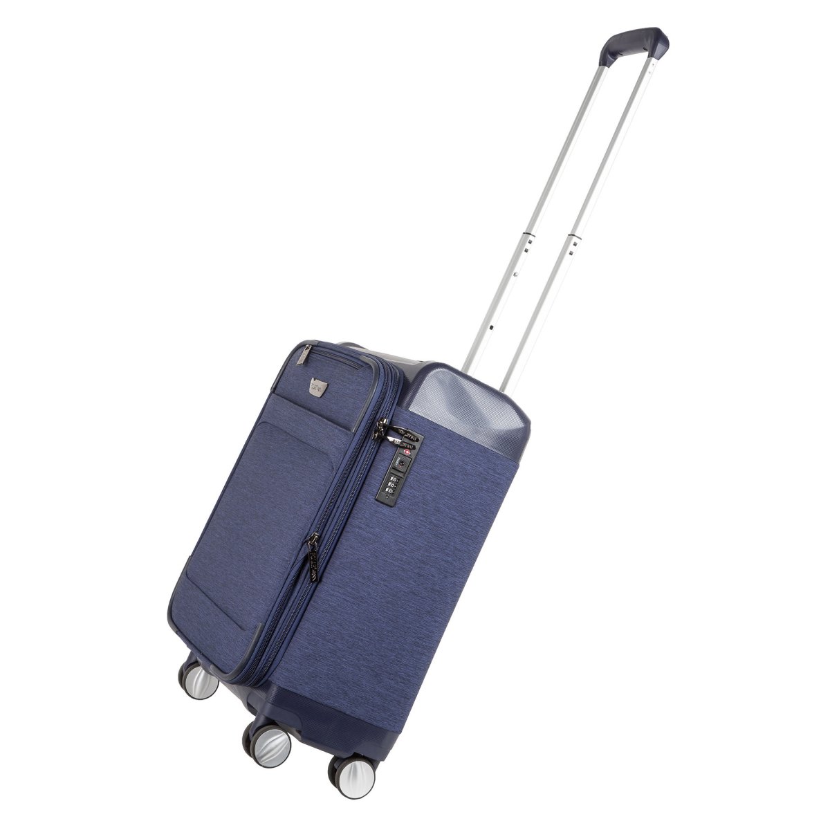 Р1930 (2-ой) коричневый (20) чемодан малый тканевый облегченный (коричневый/37*52*23/27/полиэстер/S/2,6 кг/44 литра/Polar)