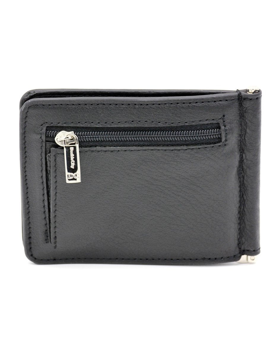 130-DC31-11I/A Зажим для денег (чёрный) (Черный/11*8*0,5/натуральная кожа/Doublecity)