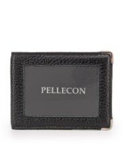 102-701-1 Обложка на удостоверение (Пеллекон) (черный/10*8*0,2/натуральная кожа/PELLECON)
