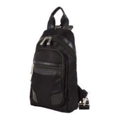 П0098-05 (Black) Сумка-рюкзак малый текстиль (черный/16,5*29*7/полиэстер/0,35 кг/3,3 литра/Polar)