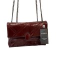 8475J Сумка женская натуральная кожа (бордовый) (Бордовый лак/28*18*9/натуральная кожа/Redmond)