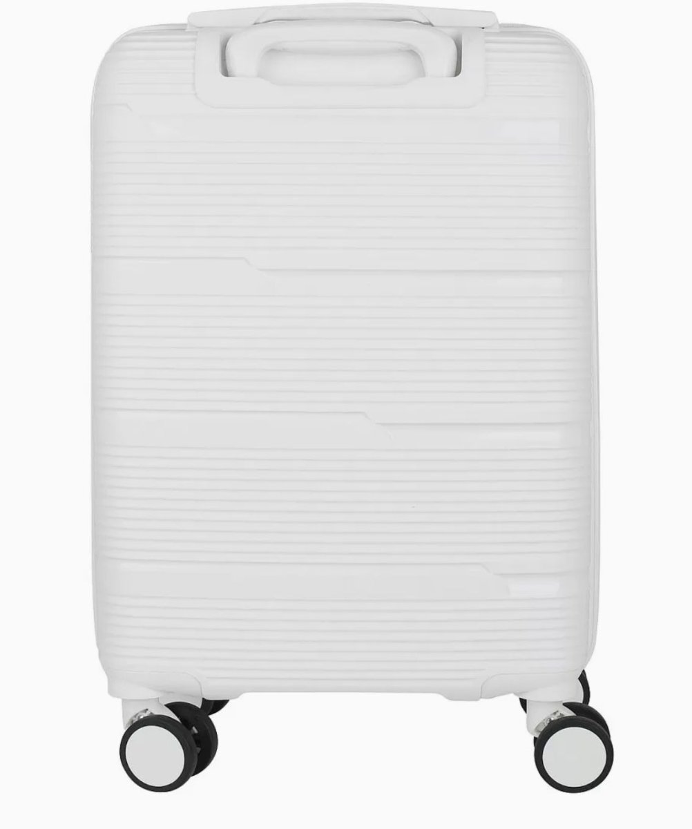 47B-010-420 Чемодан 4-х колесный (Белый/37*55*22/полипропилен/S/2,5 кг/35 литров/Eberhart)