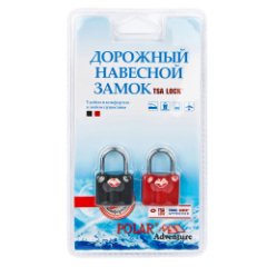 800506 (красный/черный) два замка с ключами (TSA) (красный/чёрный/металл/Polar)