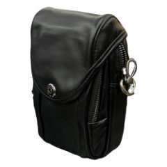 1621 Сумка мужская натуральная кожа (черный/12*20*4натуральная кожа/Hogerland)