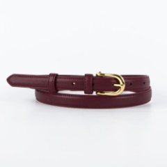 KASHIRA05-L-13 Ремень женский Russian Look (бордовый) (Бордовый/1,8*110/натуральная кожа/Jonas Hanway)