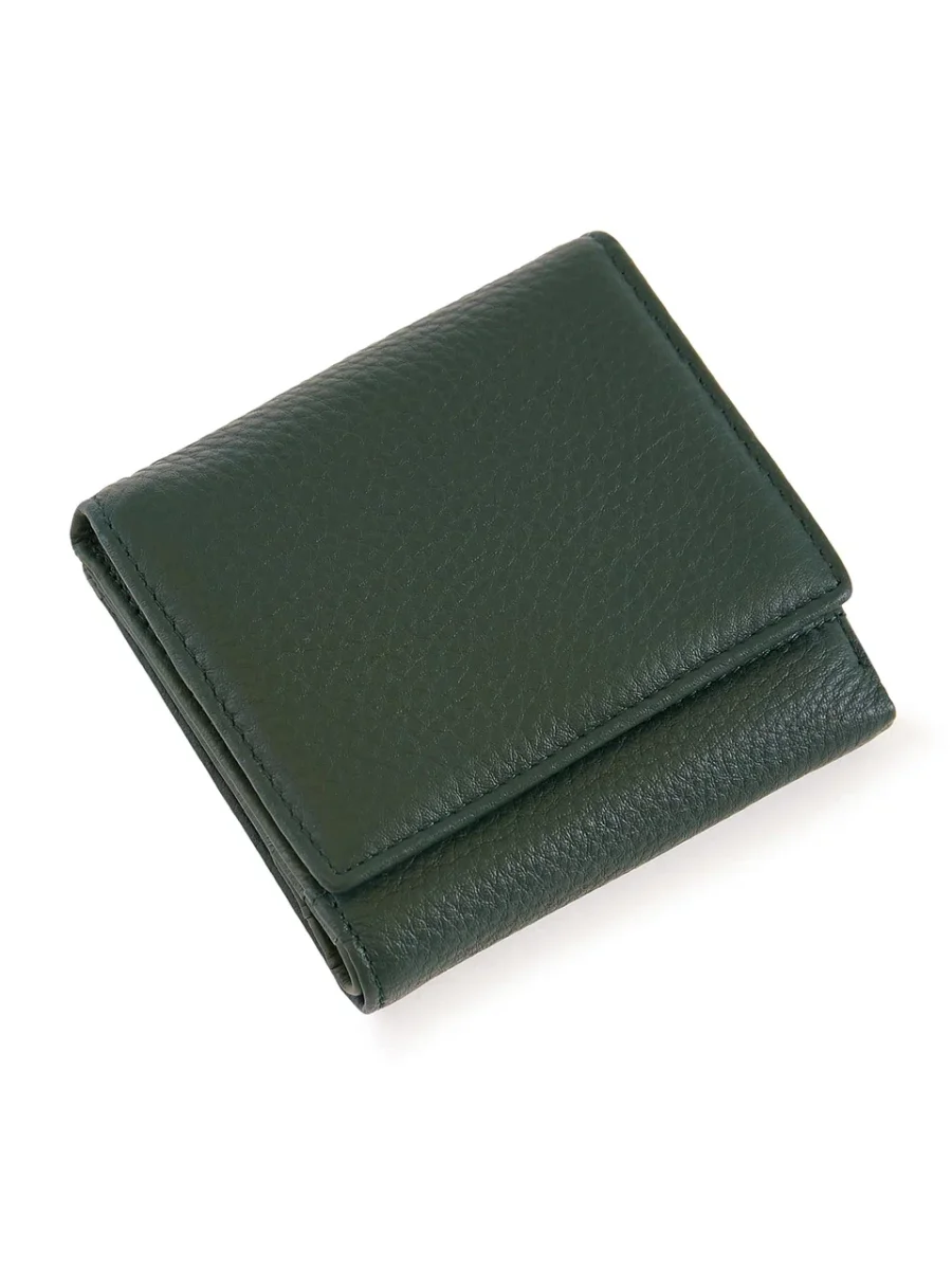 51-353-15-2 Кошелек женский (зелёный) (Зелёный/10*9,5*3/натуральная кожа)