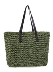 HL 65-010114 Сумка пляжная (зелёный) (зелёный/42*37*2/целлюлоза 95%/полиэстер 5%/Hogerland)