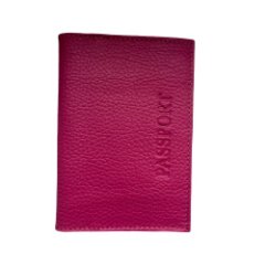 ОПК-100 Обложка на паспорт (Флоттэр, фуксия) (фуксия/9,5*13,5*0,2/натуральная кожа/ТОП МАРКА)