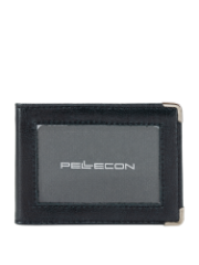 113-701-1 Обложка для удостоверения (Пеллекон) (черный/10*8/натуральная кожа/PELLECON)