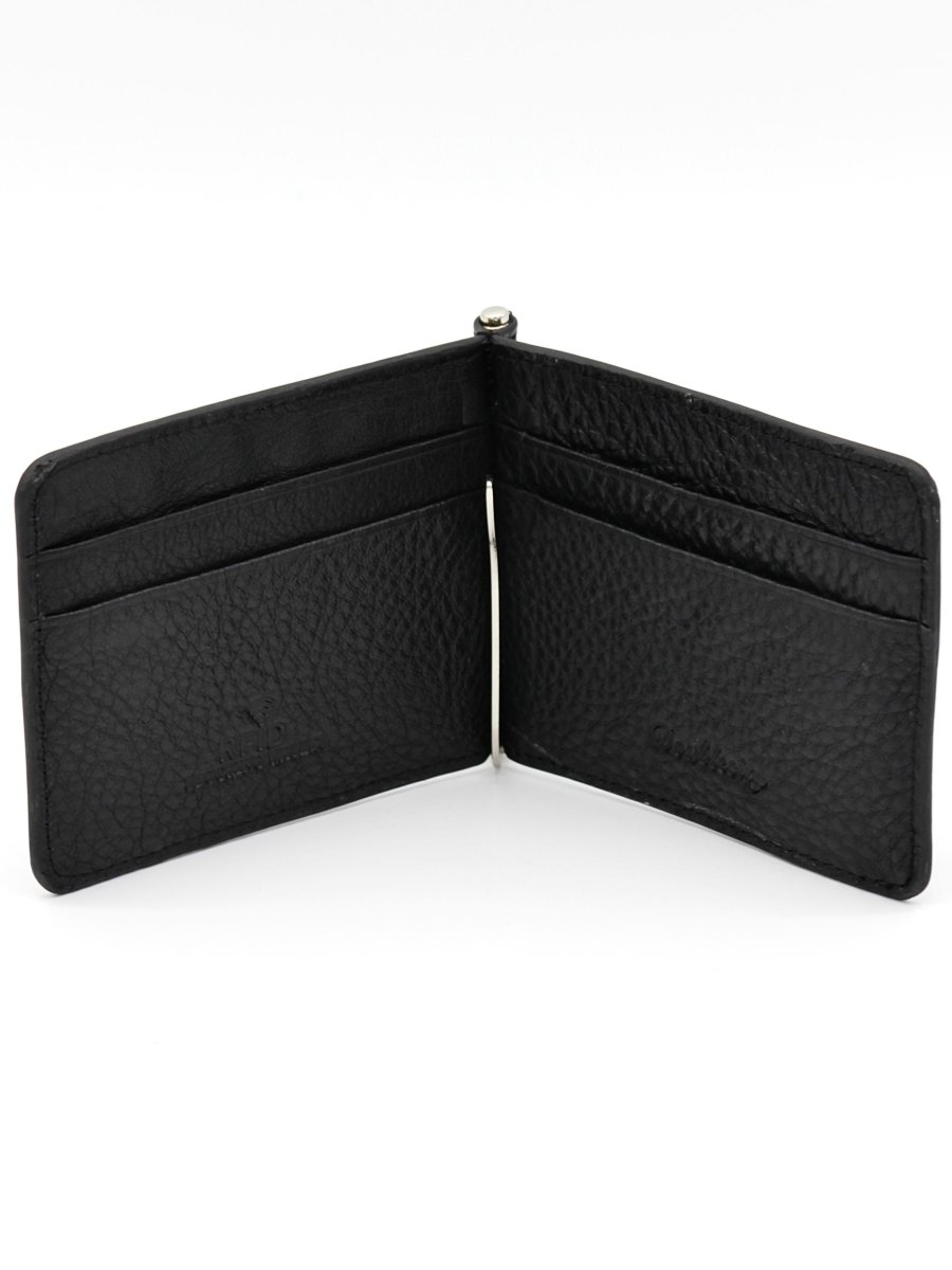 130-DC31-11I/A Зажим для денег (чёрный) (Черный/11*8*0,5/натуральная кожа/Doublecity)