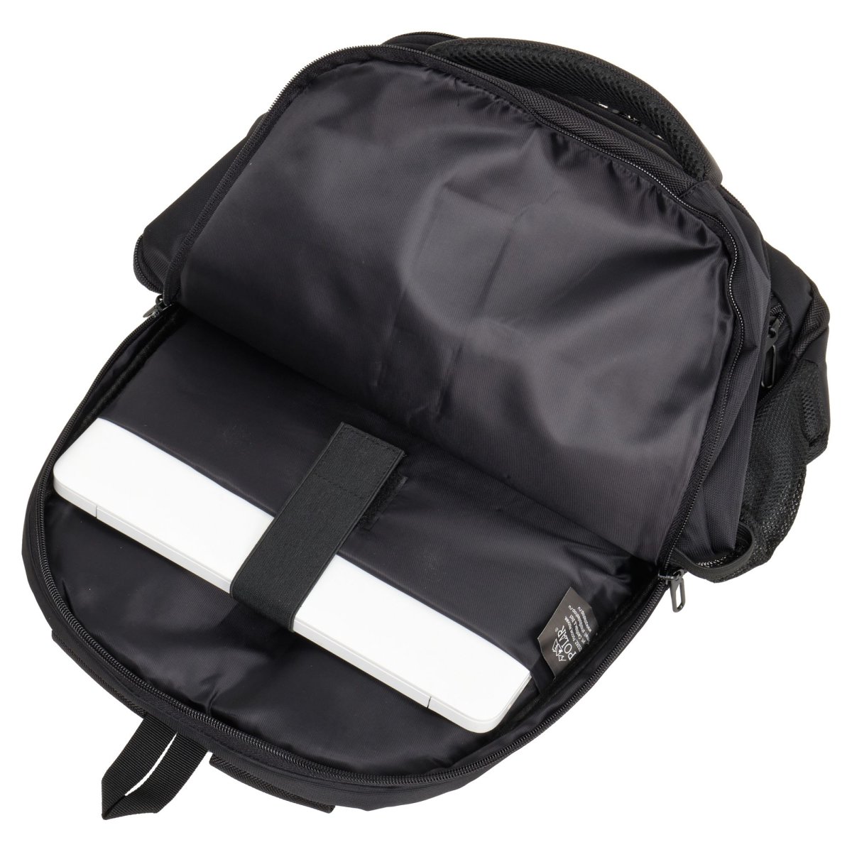 Г-598 (черный) Рюкзак для ноутбука текстиль (Черный/31*41*17/полиэстер/0,8 кг/22 литра/Polar)