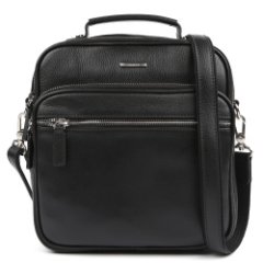 L14578-2 (FABRETTI) Сумка мужская натуральная кожа (черный/25*26*10/натуральная кожа/FABRETTI)