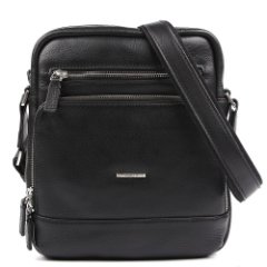L15788-2 (FABRETTI) Сумка мужская натуральная кожа (черный/22*25*7/натуральная кожа/FABRETTI)